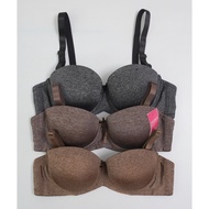 FELANCY Women's Thin Foam Underwire Bra Half Cup Plain Underwear 34B 36B 176F