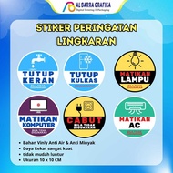 / FRIDGE COVER WARNING CIRCLE STICKER/ Faucet COVER WARNING CIRCLE STICKER........