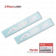 สติ๊กเกอร์ โลโก้ "ABS" ติดรถสีดำ ของแท้ 2 ชิ้น สีบอร์น สำหรับ Honda PCX160 ปี 2022-2023
