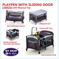 My Dear Baby Bed Playpen with Sliding Door 26014/26022(with musical toy)