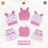 (3IN1) TOPI SARUNG TANGAN DAN KAKI BAYI POLOS / SNI 1 Set Perlengkapan Newborn Baru Lahir 0-6 0-3 0-