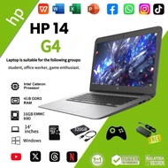HP Chromebook 14 G4/4GB RAM+16GB SSD/Windows/Study and Office work/murah Refurbished Game Laptop