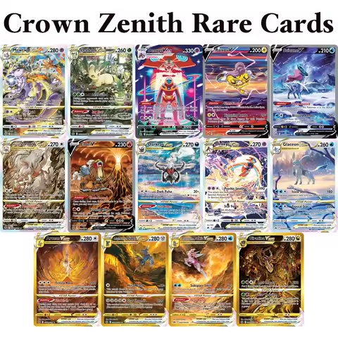 PKM Crown Zenith (CRZ) Proxy Foil DIY Game rare Cards Arceus Dialga Giratina Palkia Deoxys Leafeon G