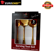 Eurochef PVD Gold and SILVER stainless steel, Serving Tool set, serving fork, Serving Spoon, Soup la