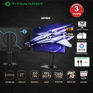 TITAN ARMY 27” QD-OLED Samsung QHD 2K 240Hz 0.03ms HDR10 ROTATABLE 99%DCI-P3 Widget PC tools Gaming 