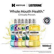 [Bundle of 6] Listerine Mouthwash Collection 1L - Healthy White, Original, Green Tea, Gum Care, Tota
