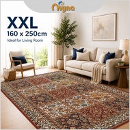Myna 2026 3XL 160x250cm Faux Cashmere Carpet TPR Anti Slip Rug for Bedroom Kitchen Hallway