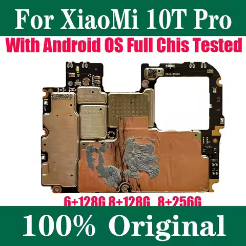 Original Motherboard For Xiaomi Mi 10T Pro Unlocked Mainboard With Full Chips Logic Board 6+128G 8+1