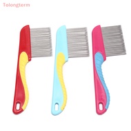 Tolongterm> dogs cats hair removal comb stainless steel lice comb lice flea nit hair comb well