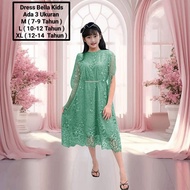 Dress Kondangan Anak Perempuan Dress Bella Kids 7-14 Tahun Gaun Abg Cewek Dress Natal