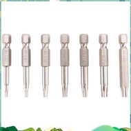 7Pcs Set Star Bit Screwdriver Drill Bits Screw Driver Magnetic 1/4Inch Hex Shank Hand Tools Five-Poi