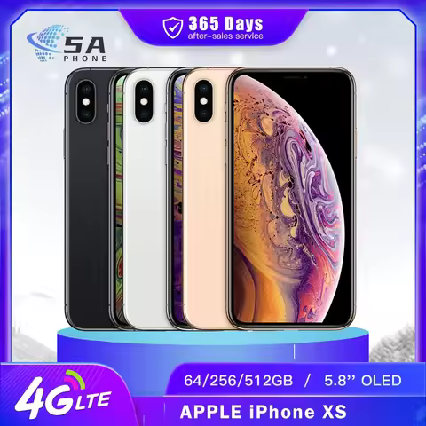 Original Apple iPhone XS Mobile Cell Phone 5.8" RAM 4GB ROM 64GB/256GB A12 Bionic 4G LTE Unlocked Ce