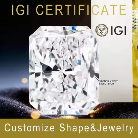 Lab Grown Diamond IGI Certificate Radiant 1ct 1.5ct 2ct 2.5ct 3ct HPHT CVD Laboratory Diamond Wholes