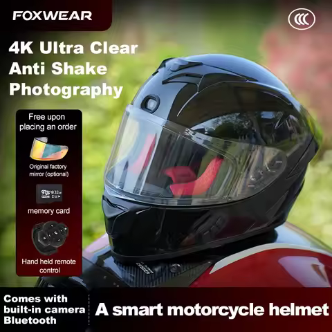 2025 AI Intelligence Motorcycle Helmet with Camera and Bluetooth Headset Full Face Helmet Men Women 