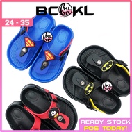 【 BCKL 】Boy's Summer Cartoon Kids Slippers | Super Hero Shoes Sandals Color | Kasut Selipar Budak Le