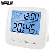 [Ready stock] KIPRUN Digital Temperature Humidity Meter  Backlight Home Indoor LCD Electronic Thermometer Hygrometer  Sensor Humidity Meter Thermometer Hygrometer Gauge Smile Face Design with Hanging Hole