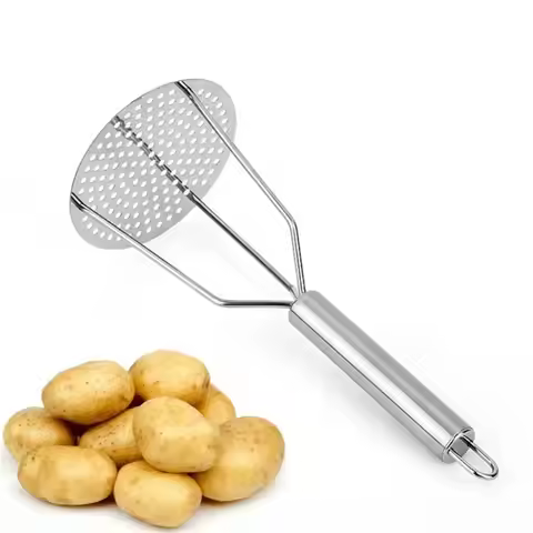 Stainless Steel Potato Masher Crush Fruit Puree Kitchen Tool Fruit Press Maker Kitchen Accessories G