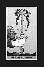 Ace of Swords - Tarot Card Notebook (Dark Ed.): A5 Ruled Lined Journal Diary Sketchbook Notebook - A