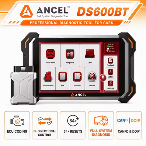 ANCEL DS600BT OBD2 Scanner Bidirectional Full System Automotive Diagnostic Tool ECU Coding Key Progr