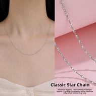 Platinum PT950 Necklace Womens 18K White Gold Fine Length Adjustable Choker Necklace Versatile Plain
