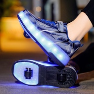 Two-wheeled Heelys for children, four-wheeled Heelys for girls and boys, invisible roller双轮暴走鞋儿童四轮暴走