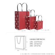 KY🎁Black Handbag Paper Bag Small Gift Bag Gift Bag Gift Simple Packaging Bag Paper Bag Birthday Christmas JFIS