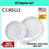 (Ready Stock) Corelle Country Cottage 12pcs/18pc Dinnerware Set Dinner Serve Set Set Pinggan Mangkuk