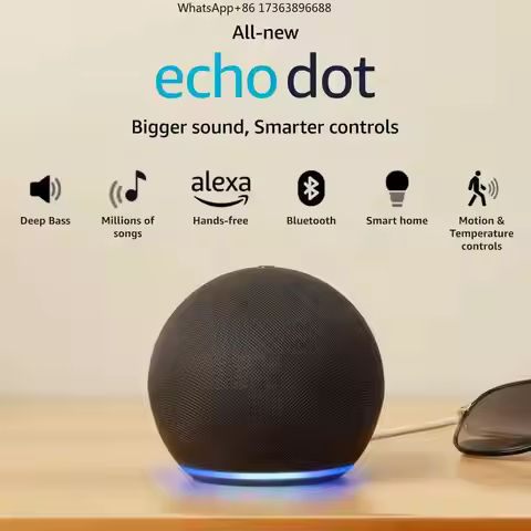 Promo for Original Alexa Echo Dot 5th Generation Smart Speaker Echo Dot (5th Gen) Clock Time Display