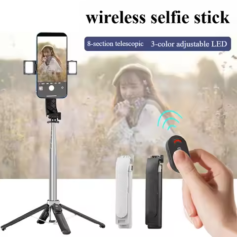 4-Legs Selfie Stick Tripod with Remote Extendable Tripod Selfie Stick Compatible with Android Samsun