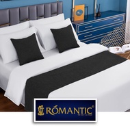 Bed Runner Silver black ROMANTIC standard Hotel minimalis