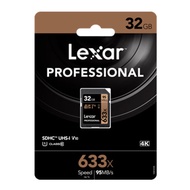 Lexar SD Card High speed card V30 633X 4K 16G 32G 64G 128G Memory Card