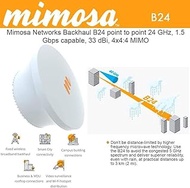 Mimosa Backhaul B24 point-to-point 24 GHz, 1.5 Gbps capable, 33 dBi, 4x4:4 MIMO, PoE Power Supply, G