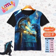 Godzilla ART 2d Cartoon Children's T-Shirt - LITTLE BUNNY
