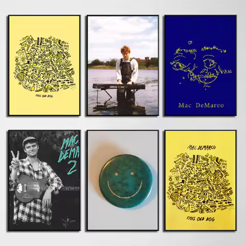 Mac DeMarco Singer Five Easy Hot Dogs Poster Self-adhesive Art Waterproof Paper Sticker Coffee House