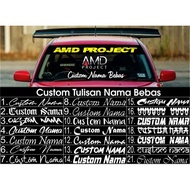 Car Rear Glass cutting Sticker CUSTOM Name Sticker Make Your Name Like You Like