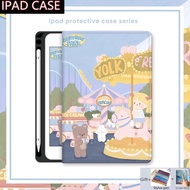 For IPad Air 4 Case with Pen Slot Cartoon Cute Ipad Gen 10 9 8 7 6 5 4 Cover Shockproof 2022 Ipad Pro 11 12.9 10.5 9.7 10.2 10.9 Case Ipad 10th 9th 8th 7th 6th 5th 4th Gen Casing