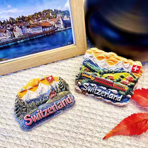 Swiss Travel Souvenir Fridge Magnet, 3D Fridge Magnet, Handmade Fridge Magnet, Decorative Fridge Mag