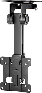 WORLDLIFT 13 to 27 inch Folding TV Ceiling Mount,Manual Flip Down TV Bracket up to 44lbs, Folding Ti