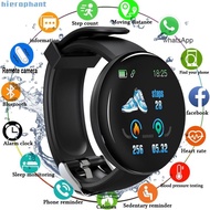 D18 Smart Watch with Heart Rate Monitor Round Fitness Digital Watch for Men Women