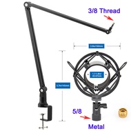 Adjustable Metal Microphone Stand for Gaming Streaming USB Condenser Mic Suspension Scissor Boom Arm