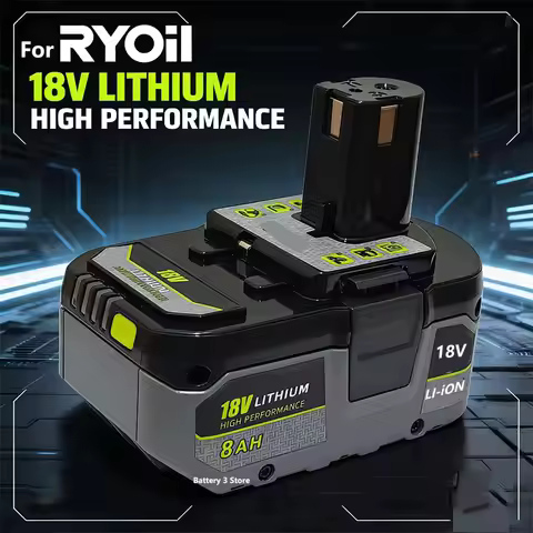 Li-ion Battery for RYOBI 18V 4Ah/ 6Ah/ 8Ah Compatible with all 18V power tools RB18L50 /RB18L20 P104