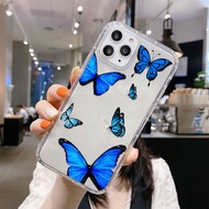 🔥🔥Butterfly ผีเสื้อ ซิลิโคนนิ่ม ใส กันกระแทก เรียบง่าย หรูหรา For iPhone 15 Pro Max  เคส 11 13 12 14 15 Pro Max X XS Max XR 6 6s 7 8 Plus 12 13 Mini SE 2020 2022 เคสโทรศัพท์มือถือ case