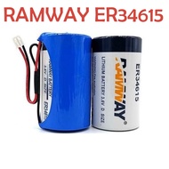 RAMWAY ER34615 D size 3.6V 19000mAh 34615 PLC control system Lithium Li-SOCl2 replacement Disposable