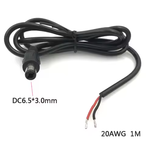 Universal 6.5x3.0 mm/6.5*3.0 mm DC Power Cable AC Adapter Laptop DC Cord 1M 20awg