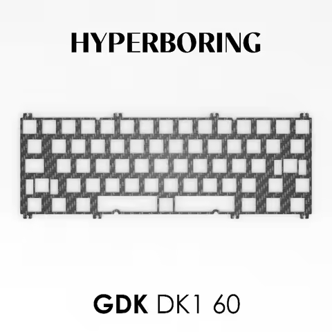 GDK DK1-60 Mechanical Keyboard Positioning Plate PC PP Aluminum CF Customized Gaming Keyboard Positi