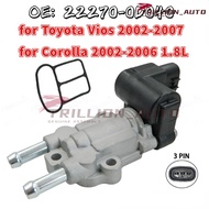 【GenuineAUTO】Idle Air Control Valve for Toyota Vios 2002-2007 / Corolla 2002-2006 1.8L 22270-0D040 I