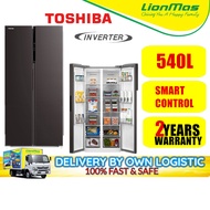 Toshiba 540L Origin Inverter Side-by-Side Refridgerator - PETI SEJUK - FRIDGE GR-RS600WI PMY