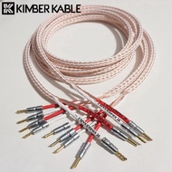 1Pair KIMBER KABLE HiFi 12TC biwire speaker cable High Purity OCC Speaker Cable furutech 200b 24K go