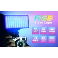 VIJIM VL196 RGB LED Video Light with Adjustable Stand,Dimmable 2500K-9000K Full Color 20 Lighting Ef