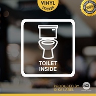 (Ready Stock) Toilet Inside Sticker Home / Office / Shop Vinyl Sticker (Die-cut) A2-45